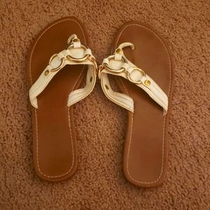 White flip flops